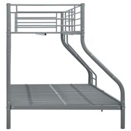 Berkfield Home Bunk Bed Frame Grey Metal 140x200 cm/90x200 cm - thumbnail 4