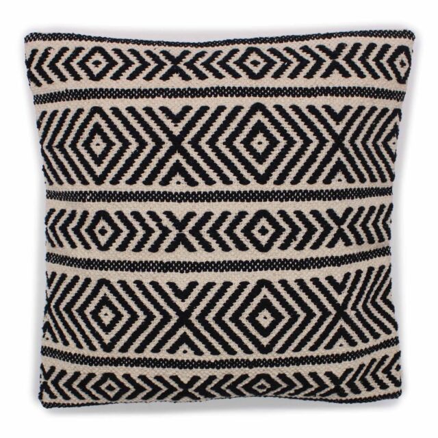 KDMD Classic Cushion Cover - Tribal Design - 45x45cm in Black - Size: 45x45 cm - image 1