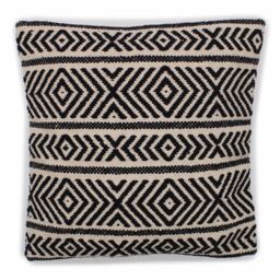 KDMD Classic Cushion Cover - Tribal Design - 45x45cm in Black - Size: 45x45 cm - thumbnail 1