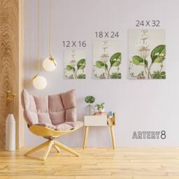 "Artery8 New Zealand Ourisia Flowering Plant Featon Canvas Wall Art Print in Beige - Size: W12"" x H16""" - thumbnail 4