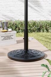 Garden Sanctuary Heavy Duty Resin Parasol Base Outdoor Umbrella Stand in Black - thumbnail 2