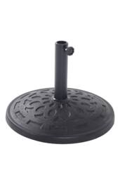 Garden Sanctuary Heavy Duty Resin Parasol Base Outdoor Umbrella Stand in Black - thumbnail 4