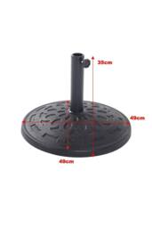 Garden Sanctuary Heavy Duty Resin Parasol Base Outdoor Umbrella Stand in Black - thumbnail 6