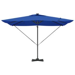 Berkfield Home Cantilever Roma Parasol with LEDs in Azure Blue ‚Äì 286 x 285 x 270 cm, Aluminium - Size: 286 x 285 x 270 cm - thumbnail 5