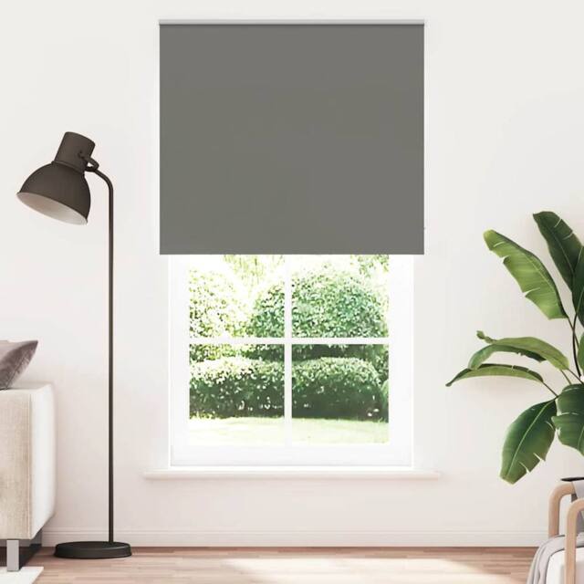 Berkfield Home Roller Blind Blackout Grey 125x210 cm Fabric Width 121.6 cm Polyester - image 1