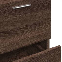 Berkfield Home Sink Cabinet Brown Oak 40x37x59 cm Engineered Wood - Size: 40 x 37 x 59 cm - thumbnail 9