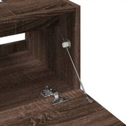 Berkfield Home Sink Cabinet Brown Oak 40x37x59 cm Engineered Wood - Size: 40 x 37 x 59 cm - thumbnail 8