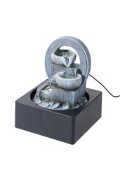 Living and Home Tabletop Waterfall Fountain with LED Lighting in Stone - thumbnail 4