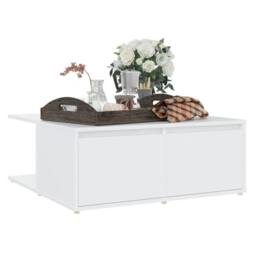 Berkfield Home Durable Coffee Table White 80x80x31 cm Engineered Wood - Size: 80 x 80 x 31 cm - thumbnail 1