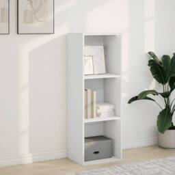 Berkfield Home Bookcase White 40x30x114 cm Engineered Wood - Size: 40 x 30 x 114 cm - thumbnail 3