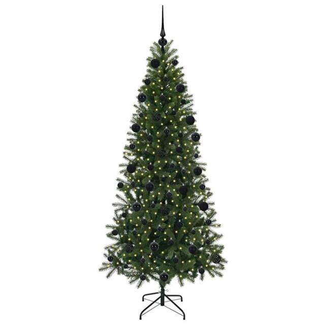 Berkfield Home Elegant Artificial Christmas Tree with 300 LEDs Green 210 cm PE a - image 1