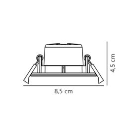 Nordlux Siege Down Light White Plastic Bathroom LED IP65 3000k Mains - thumbnail 5