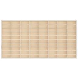 Berkfield Home Wall Display Cabinet with 80 Compartments 80x4.5x40.5 cm in Light Beige - thumbnail 4