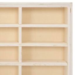 Berkfield Home Wall Display Cabinet with 80 Compartments 80x4.5x40.5 cm in Light Beige - thumbnail 8