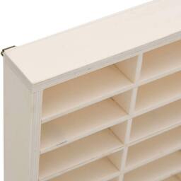 Berkfield Home Wall Display Cabinet with 80 Compartments 80x4.5x40.5 cm in Light Beige - thumbnail 7