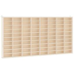 Berkfield Home Wall Display Cabinet with 80 Compartments 80x4.5x40.5 cm in Light Beige - thumbnail 3