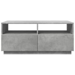 Berkfield Home Coffee Table with LED Lights Concrete Grey 90x49x40 cm - Size: 90 x 49 x 40 cm - thumbnail 5