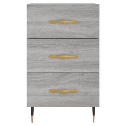 Berkfield Home Bedside Cabinet Grey Sonoma 40x40x66 cm Engineered Wood - Size: 40 x 40 x 66 cm - thumbnail 5