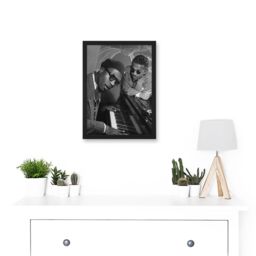 Artery8 Vintage Photo Music Jazz Legend Thelonious Monk Piano Black & White A4 Artwork Framed Wall Art Print - thumbnail 2