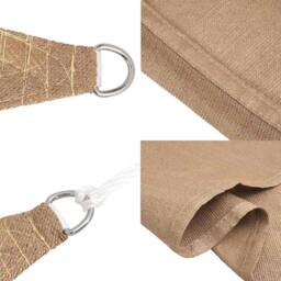 Berkfield Home Sunshade Sail 160 g/m ² Taupe 3.5x3.5x4.9 m HDPE in Beige - thumbnail 5