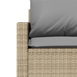 Berkfield Home Beautiful 2 Piece Garden Dining Set with Cushions Beige Poly Rattan - thumbnail 9