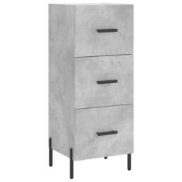 Berkfield Home Highboard Concrete Grey 34.5x34x180 cm Engineered Wood - thumbnail 5