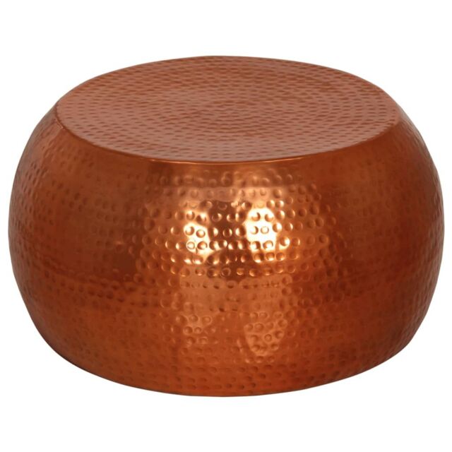 Berkfield Home Coffee Table Brass √ò55x28 cm Aluminium in Silver - Size: 55x28 cm - image 1