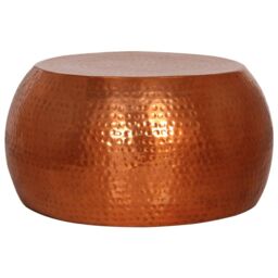 Berkfield Home Coffee Table Brass √ò55x28 cm Aluminium in Silver - Size: 55x28 cm - thumbnail 2