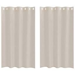 Berkfield Home Full Curtains with Curtains 2 pcs Sand 140 x 175 cm Polyester in Beige - thumbnail 3