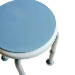 FLAVORA Adjustable Height Bath Chair 360° Swivel Seat Shower Stool in Blue - thumbnail 6