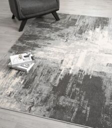 Desire Rugs Obsidian Modern Low Pile Area Rug - Craft Abstract Design in Grey - Size: 160 cm x 230 cm - thumbnail 3