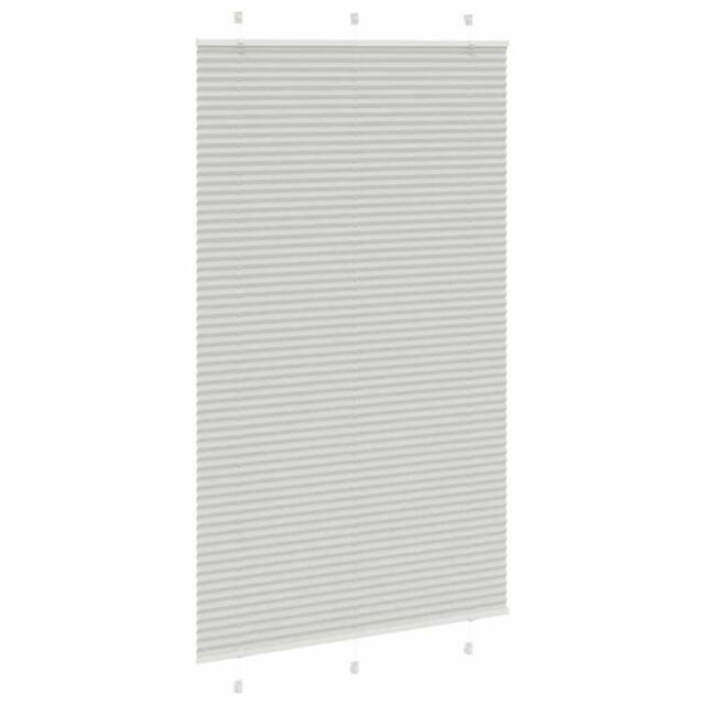 Berkfield Home Pleated Blind Light Grey 120x200 cm Fabric Width 119.4 cm Polyester - image 1