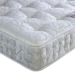 Bedmaster Miracle Pocket Sprung Wool Mattress in White - Size: King
