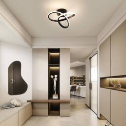 Goeco Modern LED Ceiling Light Creative Flower Shape Ceiling Light 4500K in Black - Size: 10 inches - thumbnail 4