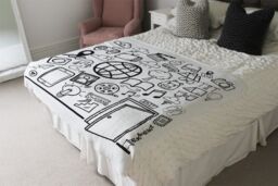 Benjamin Tate Design Experience Outside Door Blanket in Natural - Size: 120 cm x 150 cm - thumbnail 3