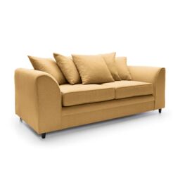 Abakus Direct Darcy 2 Seater Sofa in Smart Linen Fabric 4 colours in Mustard - thumbnail 2