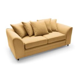 Abakus Direct Darcy 2 Seater Sofa in Smart Linen Fabric 4 colours in Mustard - thumbnail 4