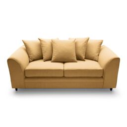 Abakus Direct Darcy 2 Seater Sofa in Smart Linen Fabric 4 colours in Mustard - thumbnail 5