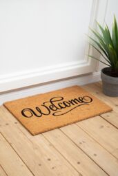 Orsina Filta Welcome Coir Doormat in Natural - Size: 100 cm diameter - thumbnail 3