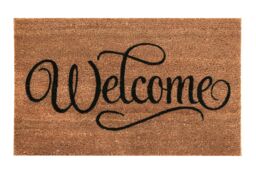 Orsina Filta Welcome Coir Doormat in Natural - Size: 100 cm diameter - thumbnail 1