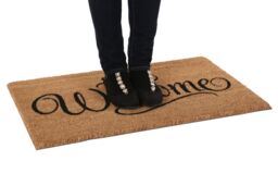 Orsina Filta Welcome Coir Doormat in Natural - Size: 100 cm diameter - thumbnail 2