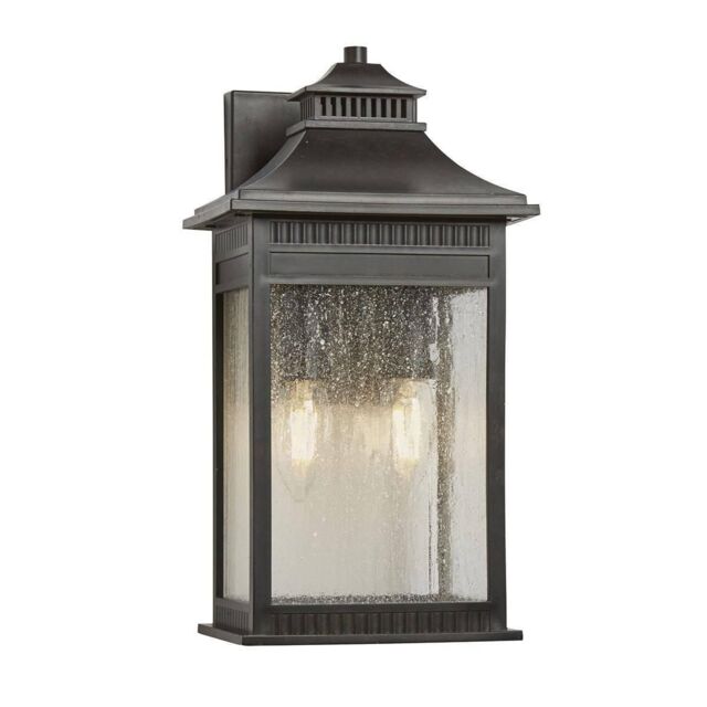 Netlighting Livingston 2 Light Medium Coastal Wall Lantern Imperial Bronze Finish E14 - image 1