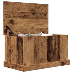 Berkfield Home Storage Box Old Wood 70x40x38 cm Engineered Wood in Brown - Size: 70 x 40 x 38 cm - thumbnail 4