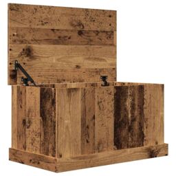 Berkfield Home Storage Box Old Wood 70x40x38 cm Engineered Wood in Brown - Size: 70 x 40 x 38 cm - thumbnail 5