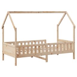 Berkfield Home Kids' House Bed Frame without Mattress 90x190 cm Single Pine in Brown - thumbnail 6