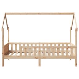 Berkfield Home Kids' House Bed Frame without Mattress 90x190 cm Single Pine in Brown - thumbnail 4