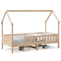 Berkfield Home Kids' House Bed Frame without Mattress 90x190 cm Single Pine in Brown - thumbnail 2