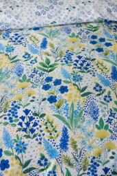 Catherine Lansfield 'Tilly Floral' Reversible Duvet Cover Set in Blue - Size: Double - thumbnail 4