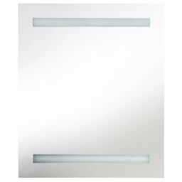 Berkfield Home LED Bathroom Mirror Cabinet 50x13.5x60 cm in White - thumbnail 4