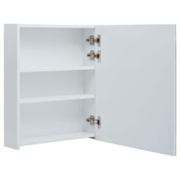 Berkfield Home LED Bathroom Mirror Cabinet 50x13.5x60 cm in White - thumbnail 5